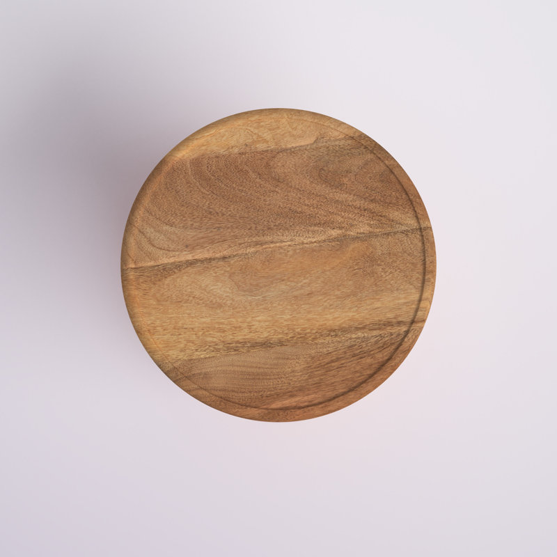 Mistana™ Eakin Solid Wood Tray Top Drum End Table & Reviews Wayfair